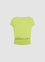 T-shirt Essentiels à ourlet fronc