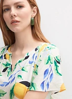 Lemon Flutter Sleeve Blouse