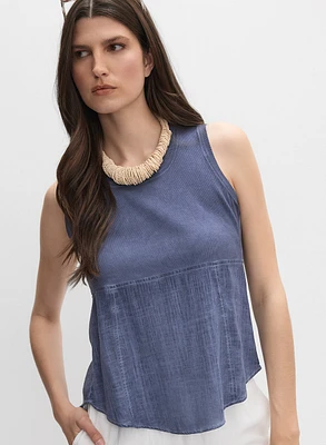Stretch Cotton Tank Top
