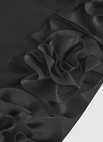 Robe à appliqués floraux