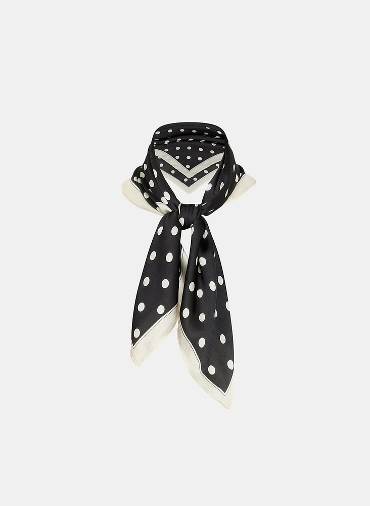 Foulard carré à pois