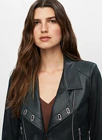 Vex - Eyelet Detail Faux Suede Jacket