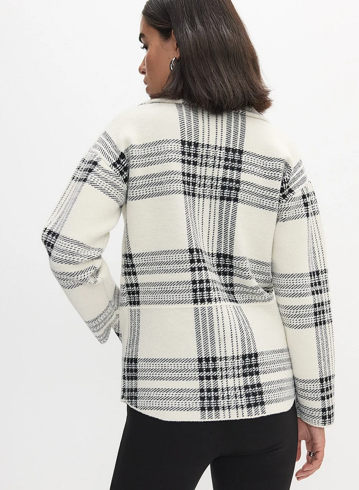 Plaid Print Coatigan