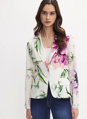 Blazer à motif floral