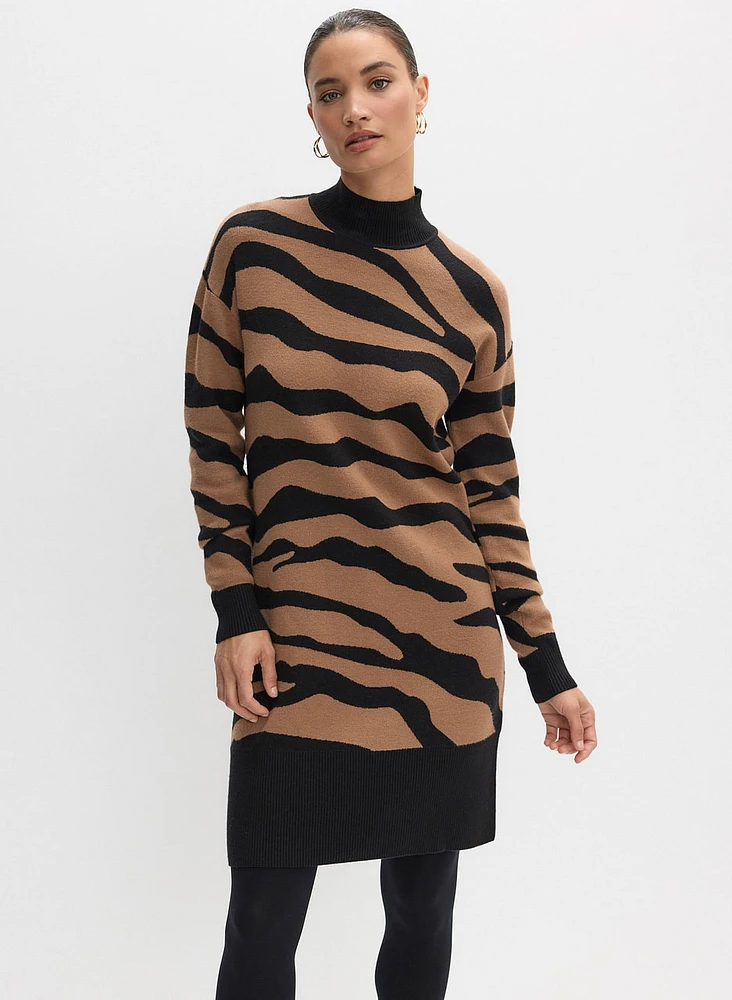 Animal Print Knit Dress