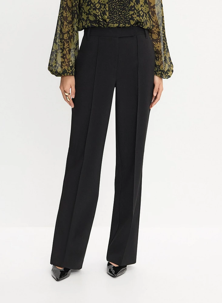 Wide-Leg Pintuck Pants