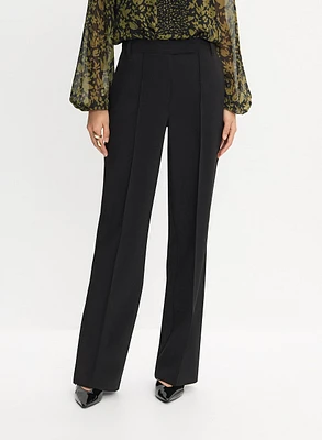 Wide-Leg Pintuck Pants