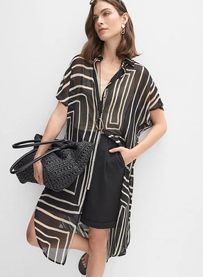 Joseph Ribkoff - Geometric Button-Down Blouse