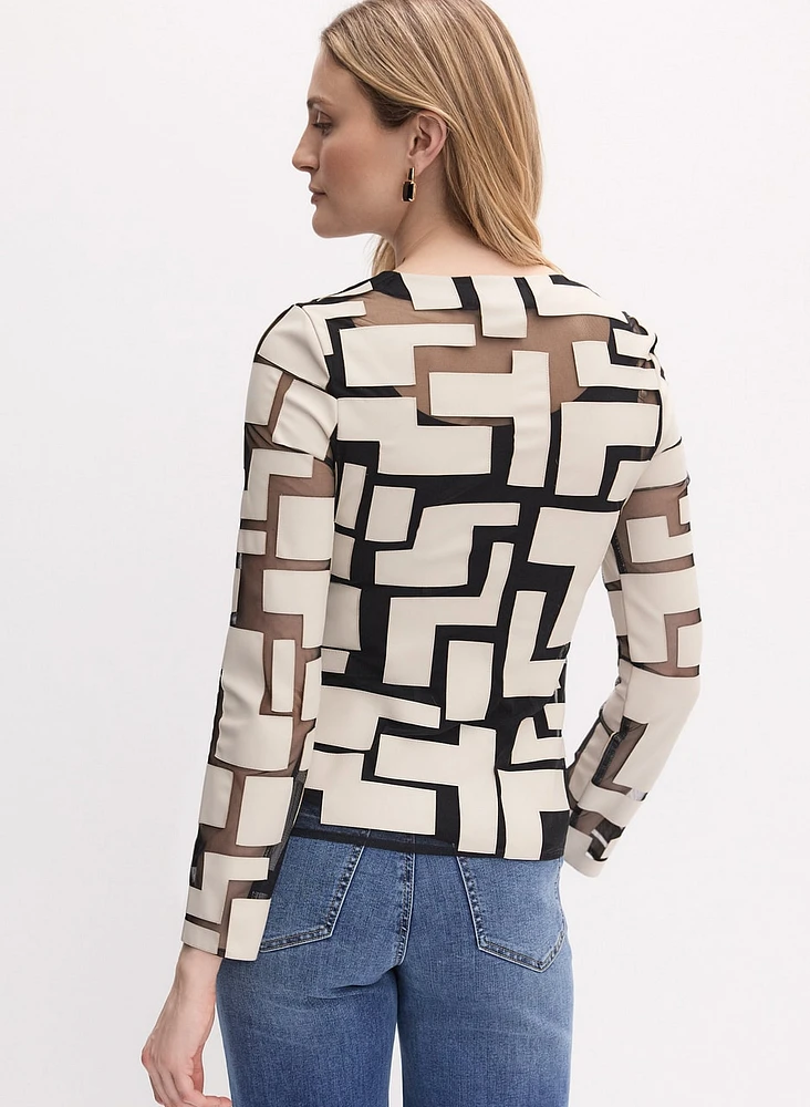 Joseph Ribkoff - Geometric Pattern Jacket