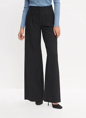 Pinstripe Wide Leg Pants