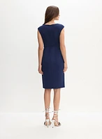 Adrianna Papell - Asymmetric Neck Dress