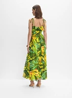 Robe en chiffon tropicale