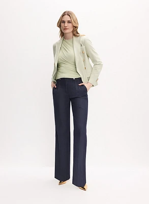 Double-Breasted Blazer & Soho Wide-Leg Pants