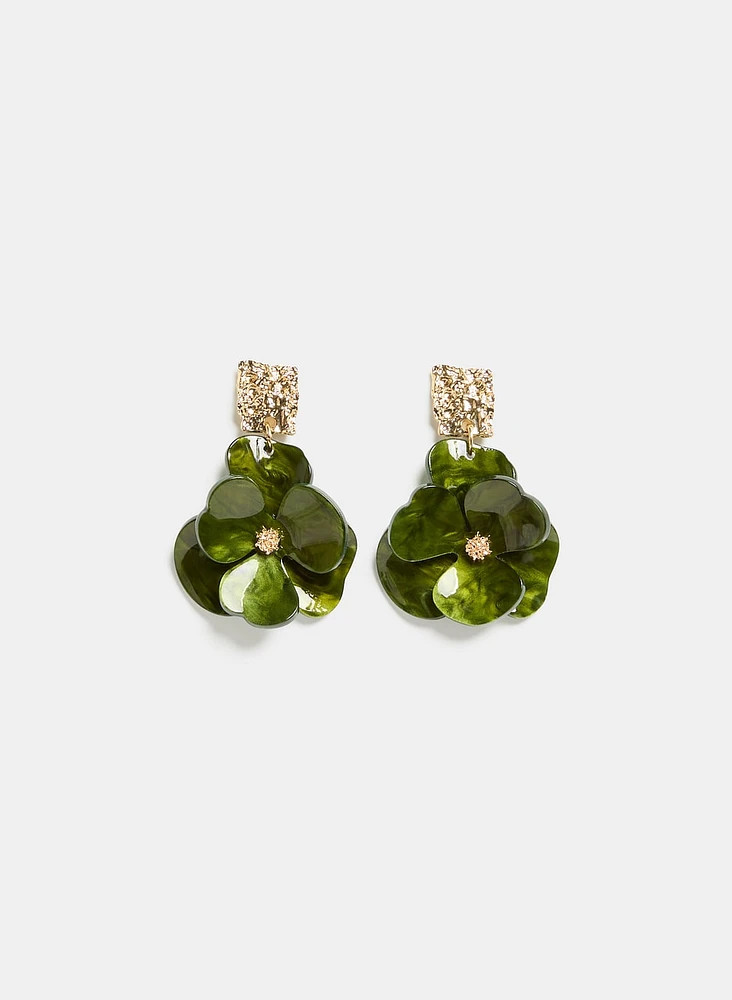 Boucles d'oreilles florales