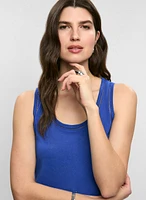 Camisole en lin à détails brodés