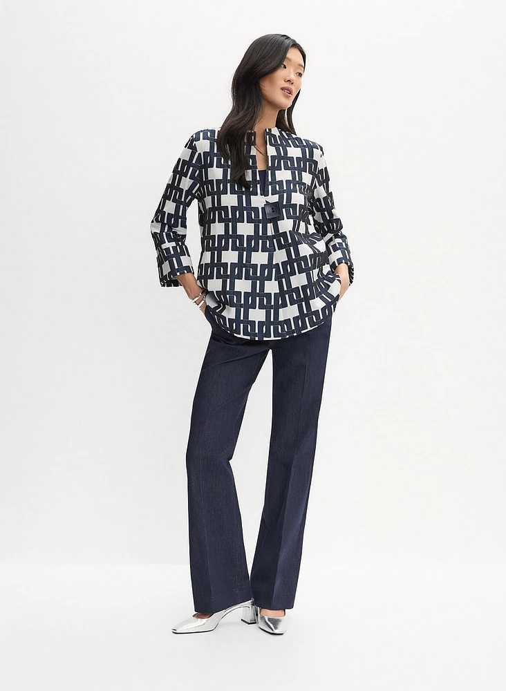 Joseph Ribkoff - Geometric Jacquard Jacket