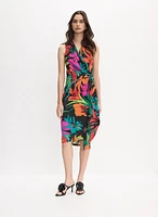 Joseph Ribkoff - Tropical Waterfall Flounce Dress