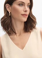 Blouse en crêpe à encolure V