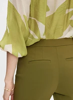 Cropped Slim-Leg Pants