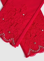 Embellished Cutout Hem Jeans
