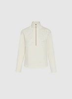 Embellished Funnel Neck Top