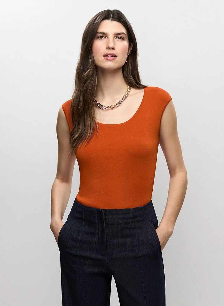 Fitted Cap Sleeve Top