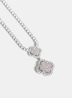 Cubic Zirconia Clover Pendant Necklace