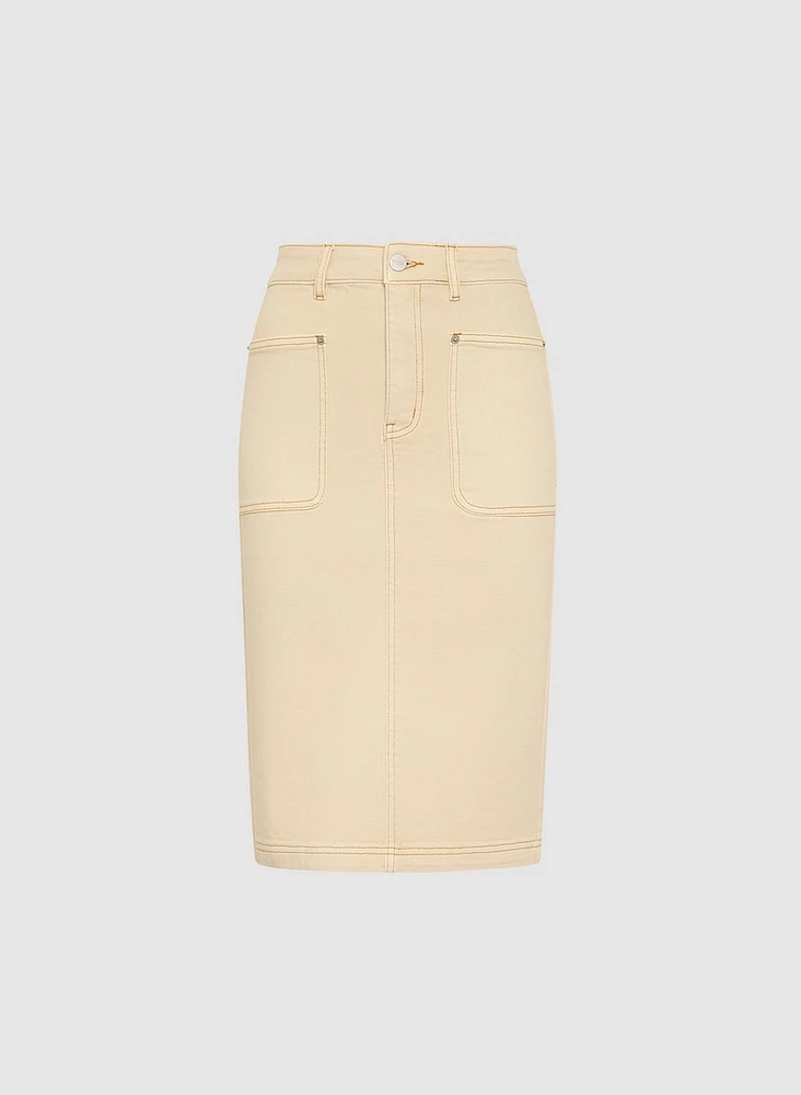 Jupe crayon en coton