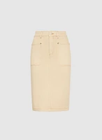 Jupe crayon en coton