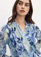 Floral Metallic Fleck Blouse