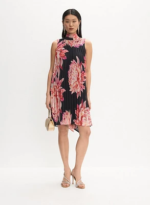 Floral Plissé Dress