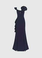 Asymmetrical Ruffle Dress