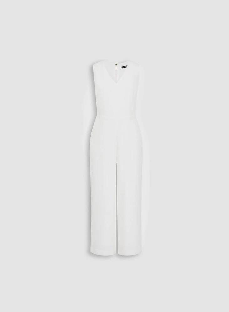 Crepe V-Neck Jumpsuit