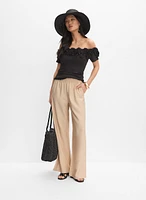 Pantalon large à enfiler