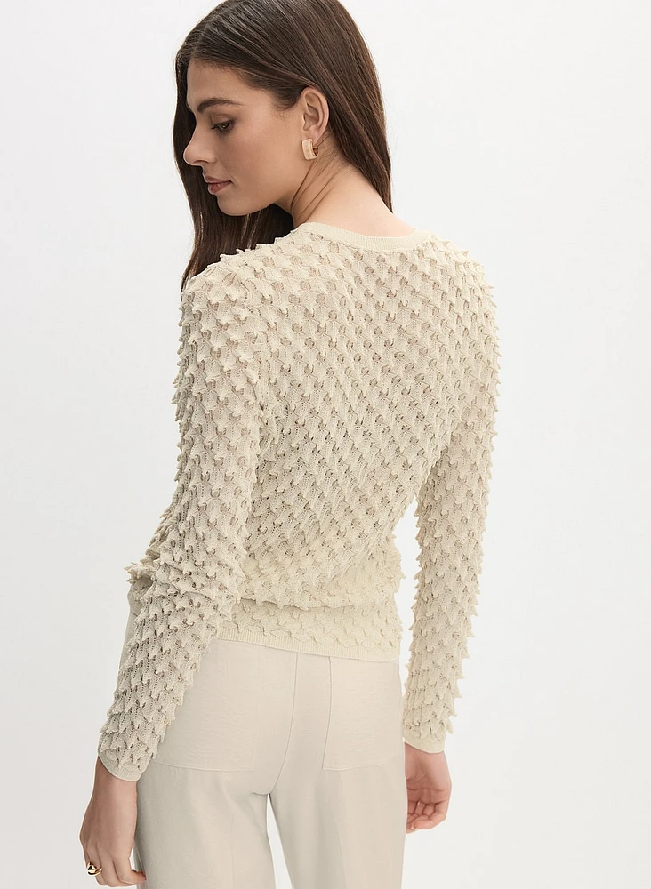 Raised Open Weave Sweater