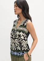 Palm Print Top