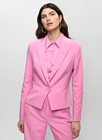 Cropped Single-Button Blazer