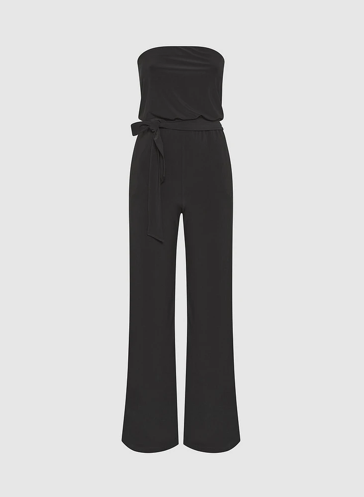 Strapless Jersey Jumpsuit