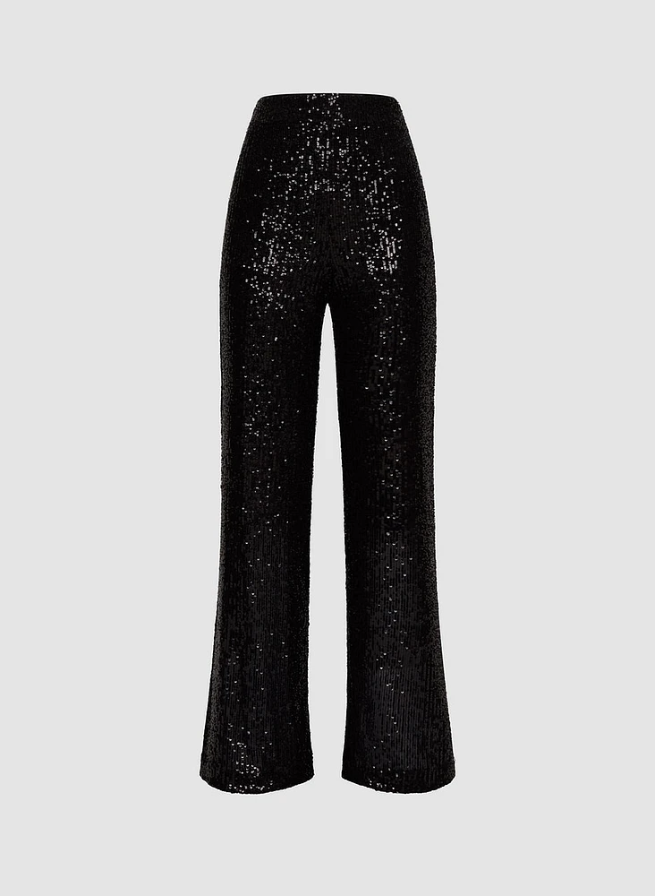 Pull-On Sequin Pants