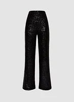 Pull-On Sequin Pants