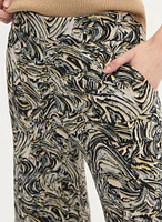 Pantalon à jambe large et motif abstrait