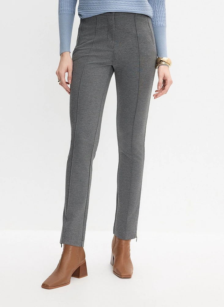 Pantalon droit à plis avant