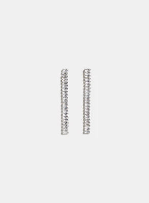 Cubic Zirconia Baguette Earrings