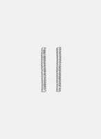 Cubic Zirconia Baguette Earrings