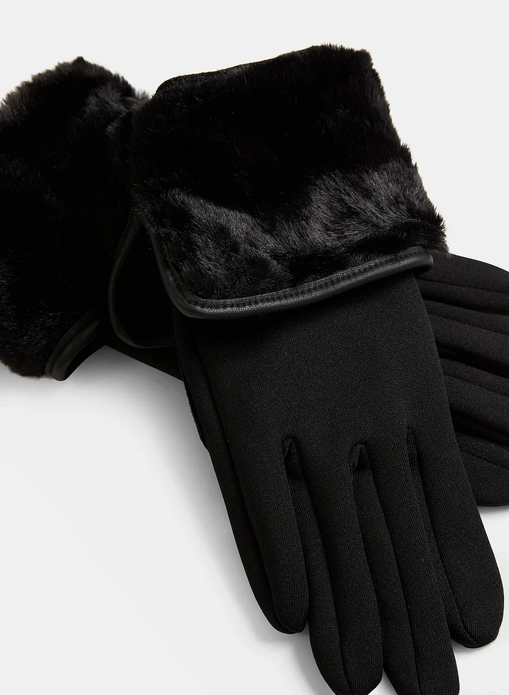 Faux Fur Cuff Gloves