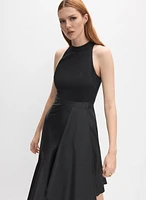Robe en crêpe et taffetas