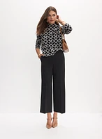 Geometrical Print Sweater & Culotte Pants