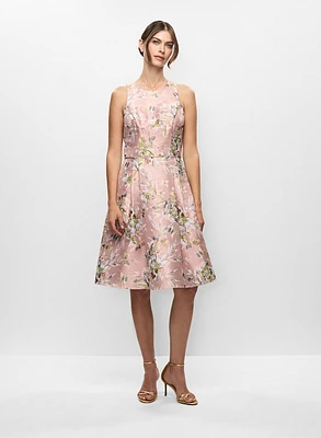 Floral Jacquard Dress