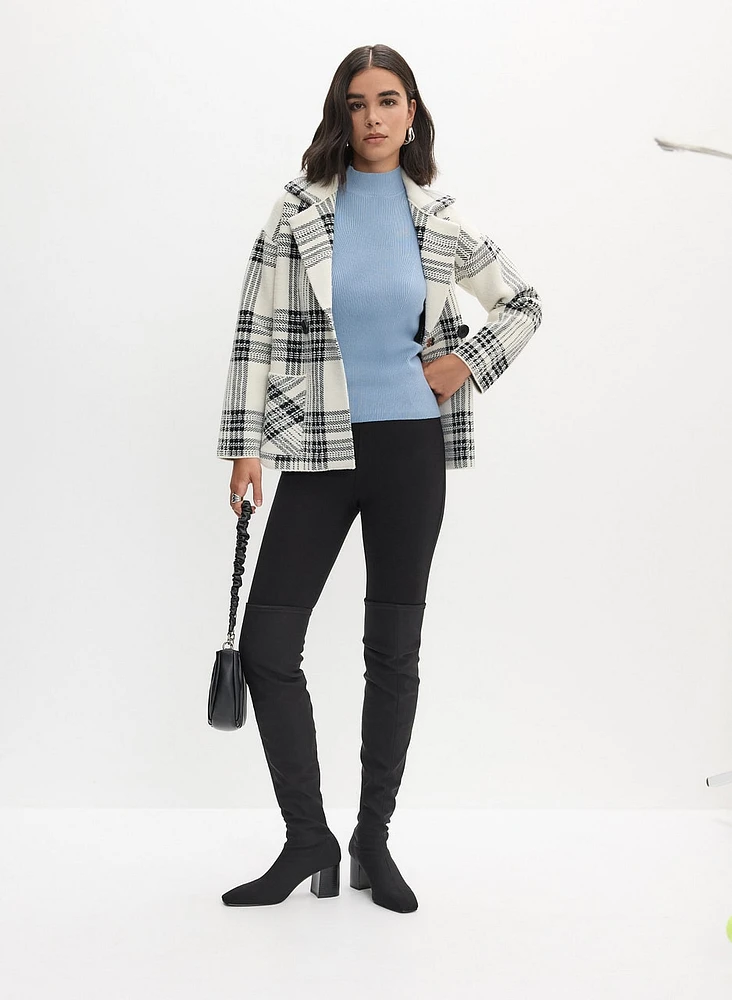 Plaid Print Coatigan