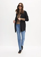 Lightweight Hooded Jacket & Straight-Leg Jeans